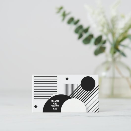 Carte De Visite Art noir et blanc (Debout devant)