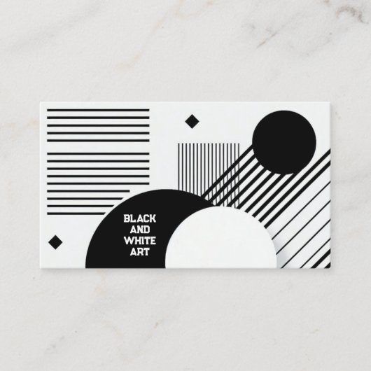 Carte De Visite Art noir et blanc (Devant)
