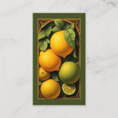Carte De Visite Art Nouveau Citron Lime (Devant)