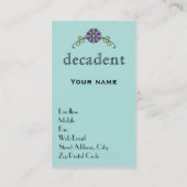 Carte de visite Art Nouveau Fleur et Vin (Dos)