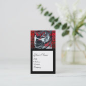 CARTE DE VISITE ART NOUVEAU PAN, ROUGE BLACÉ BLANC DOMMASQUE MONOG (Debout devant)