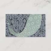 Carte De Visite Art Nouveau Peacock Classic Vintage Bird (Dos)