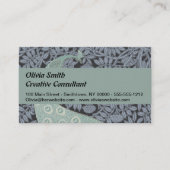 Carte De Visite Art Nouveau Peacock Classic Vintage Bird (Devant)