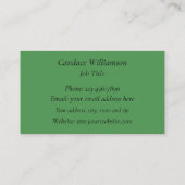 Carte De Visite Art Nouveau Renard blanc arctique (Dos)