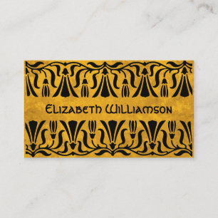 Carte De Visite Art Nouveau vintage rétro chic élégant Fleurs