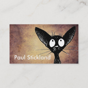 Carte De Visite Art oriental noir de chat