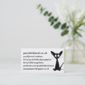 Carte De Visite Art oriental noir de chat (Debout devant)