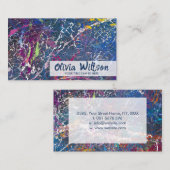 Carte De Visite Art original Abstrait Paint Splatter (Devant / Derrière)