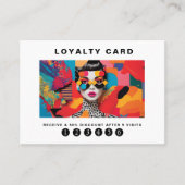 Carte De Visite Art pop moderne tendance Loyauté 5 clous Lashes (Devant)