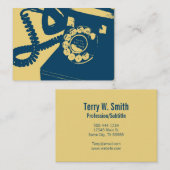 Carte De Visite Art pop téléphone du Rotary (Devant / Derrière)