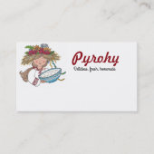 Carte De Visite Art populaire d'Ukrainien de fille de Perogie (Devant)