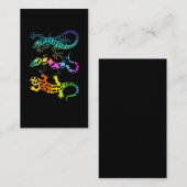 Carte De Visite Art Reptile coloré Gecko Lizard Pastel (Devant / Derrière)