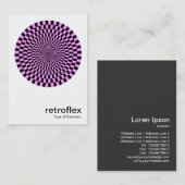 Carte De Visite Art rétro - Violet clair et noir (Devant / Derrière)