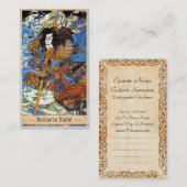 Carte De Visite Art samouraï légendaire japonais classique de (Devant / Derrière)