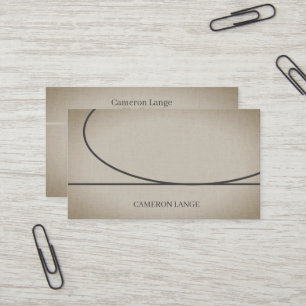 Carte De Visite Art Simple Professionnel, Khaki, Moderne