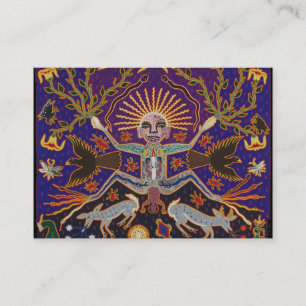 Carte De Visite Art tribal ethnique Boho de déesse aztèque maya