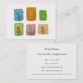 Carte De Visite Art unique de conseiller de ventes d'amusement (Devant / Derrière)