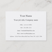 Carte De Visite Art unique de conseiller de ventes d'amusement (Dos)