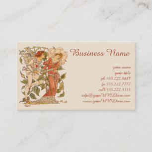 Carte De Visite Art Victorien vintage, Rose par Walter Crane