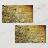 Carte De Visite Art vieux journal (Devant / Derrière)