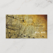 Carte De Visite Art vieux journal (Dos)