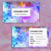 Carte De Visite Artefacts Abstraits peints à la main éclaboussures