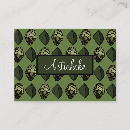Carte De Visite Artichoke Plante végétal Motif botanique (Devant)
