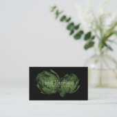Carte De Visite Artichoke Screen Print Catering Green/Black (Debout devant)