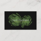 Carte De Visite Artichoke Screen Print Catering Green/Black (Devant)