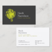 Carte De Visite Artichoke Screen Print Cato Logo Vert/Gris (Devant / Derrière)