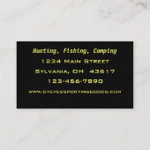 Carte De Visite Articles de sport (Dos)