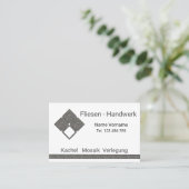 Carte De Visite Artifice carreleur (Debout devant)