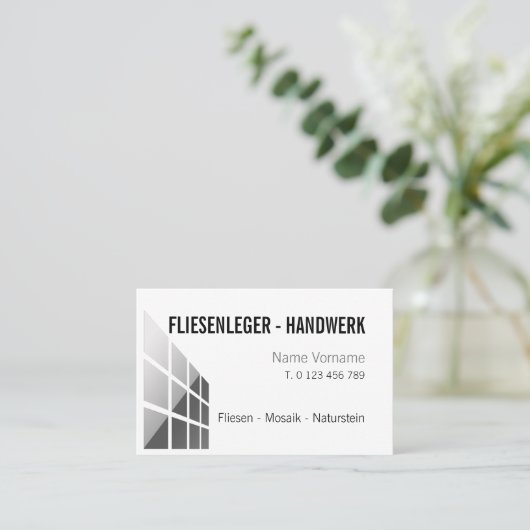 Carte De Visite Artifice carreleur (Debout devant)