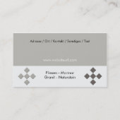 Carte De Visite Artifice de carrelage (Dos)