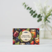 Carte De Visite Artisan Alimentation Fruits Préservations (Debout devant)