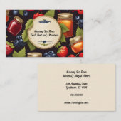 Carte De Visite Artisan Alimentation Fruits Préservations (Devant / Derrière)