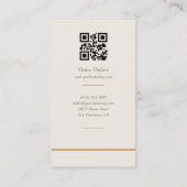 Carte De Visite Artisan Bakery QR Code (Dos)