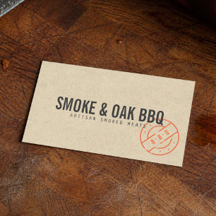 Carte de visite Artisan BBQ Kraft
