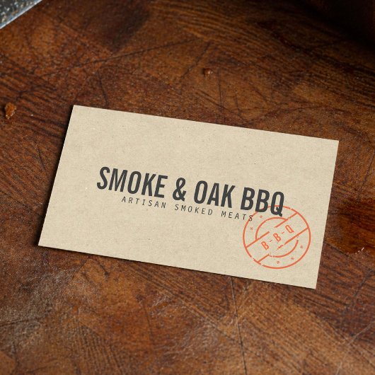 Carte de visite Artisan BBQ Kraft