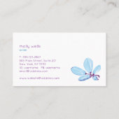 Carte De Visite Artisan Blue Purple Watercolor Branche (Dos)