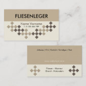 Carte De Visite Artisan de carrelage (Devant / Derrière)