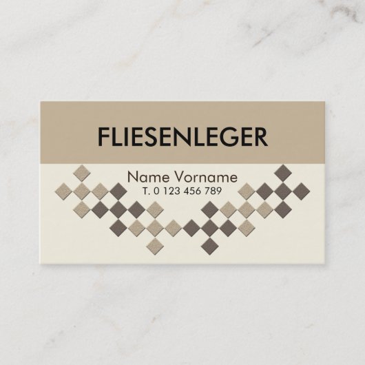 Carte De Visite Artisan de carrelage (Devant)