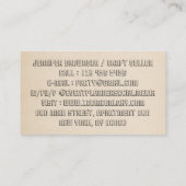 Carte De Visite Artisan Élégant Moderne Simple Beige (Dos)