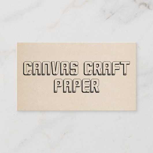 Carte De Visite Artisan Élégant Moderne Simple Beige (Devant)