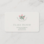 Carte De Visite Artisan Florist Minimalist Botanical QR Code (Devant)