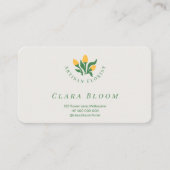 Carte De Visite Artisan Florist Minimalist Botanical QR Code (Devant)