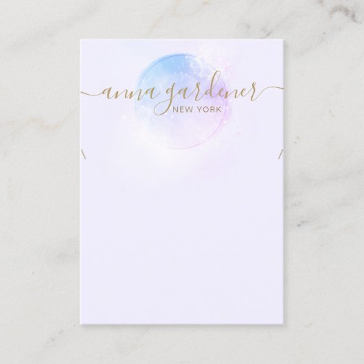 Carte De Visite Artisan Lavender Aquarelle Script Collier Busi (Devant)