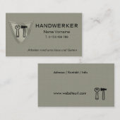 Carte De Visite artisan service (Devant / Derrière)