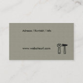 Carte De Visite artisan service (Dos)