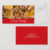 Carte de visite artisanal au henné (Devant / Derrière)